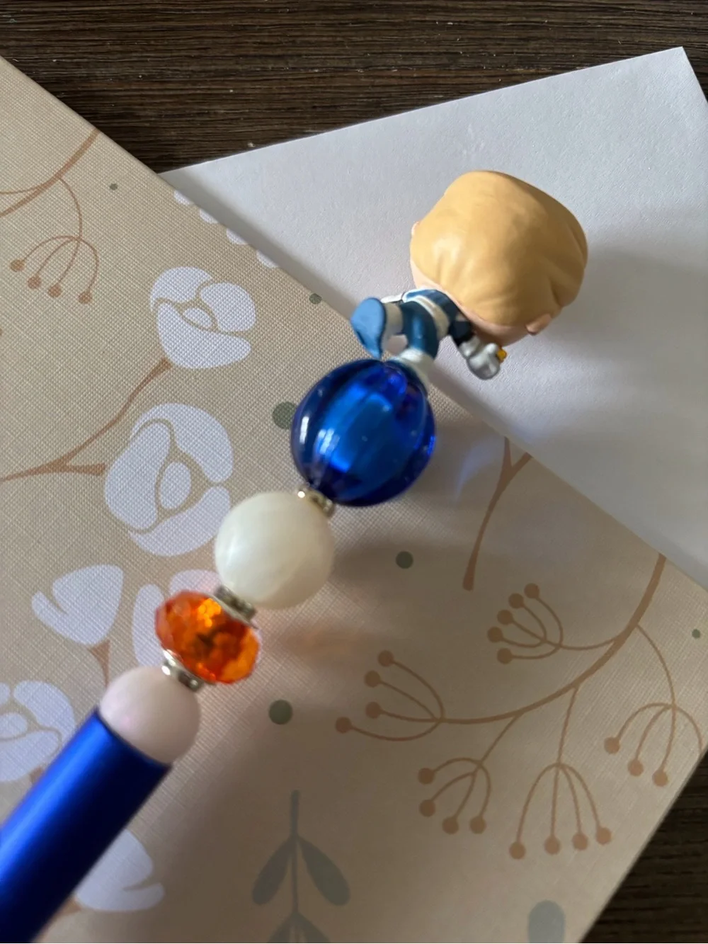 Marvel Doorables: Fantastic Four: Johnny Storm handmade beaded pen
